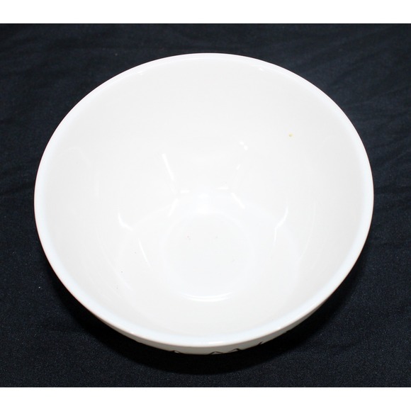 Rae Dunn Artisan Collection RAMEN Bowl Ivory Ceramic Footed Soup Bowl Magenta - Picture 2 of 4